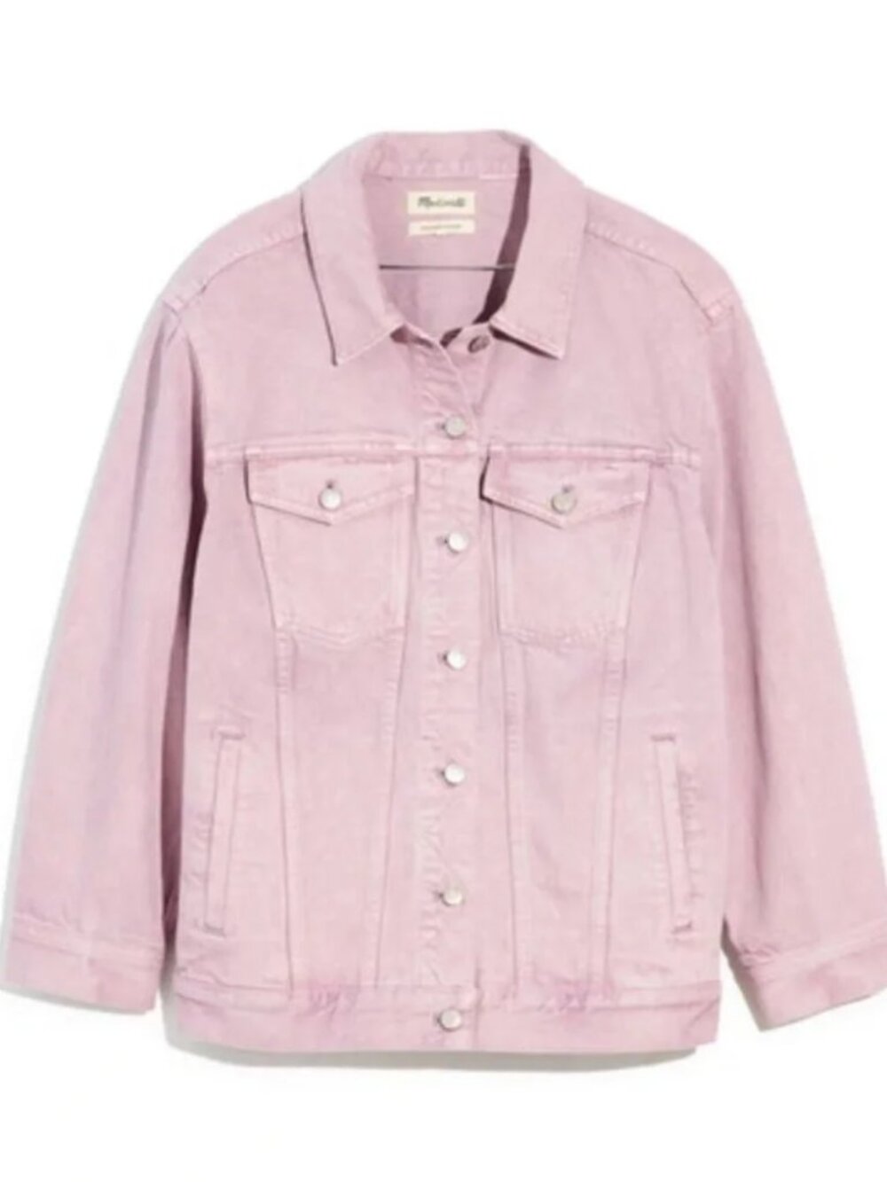 Madewell Oversized Trucker Jean Jacket Womens Large Purple Denim